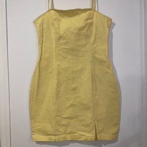 Medium Yellow H&M DIVIDED Denim Dress